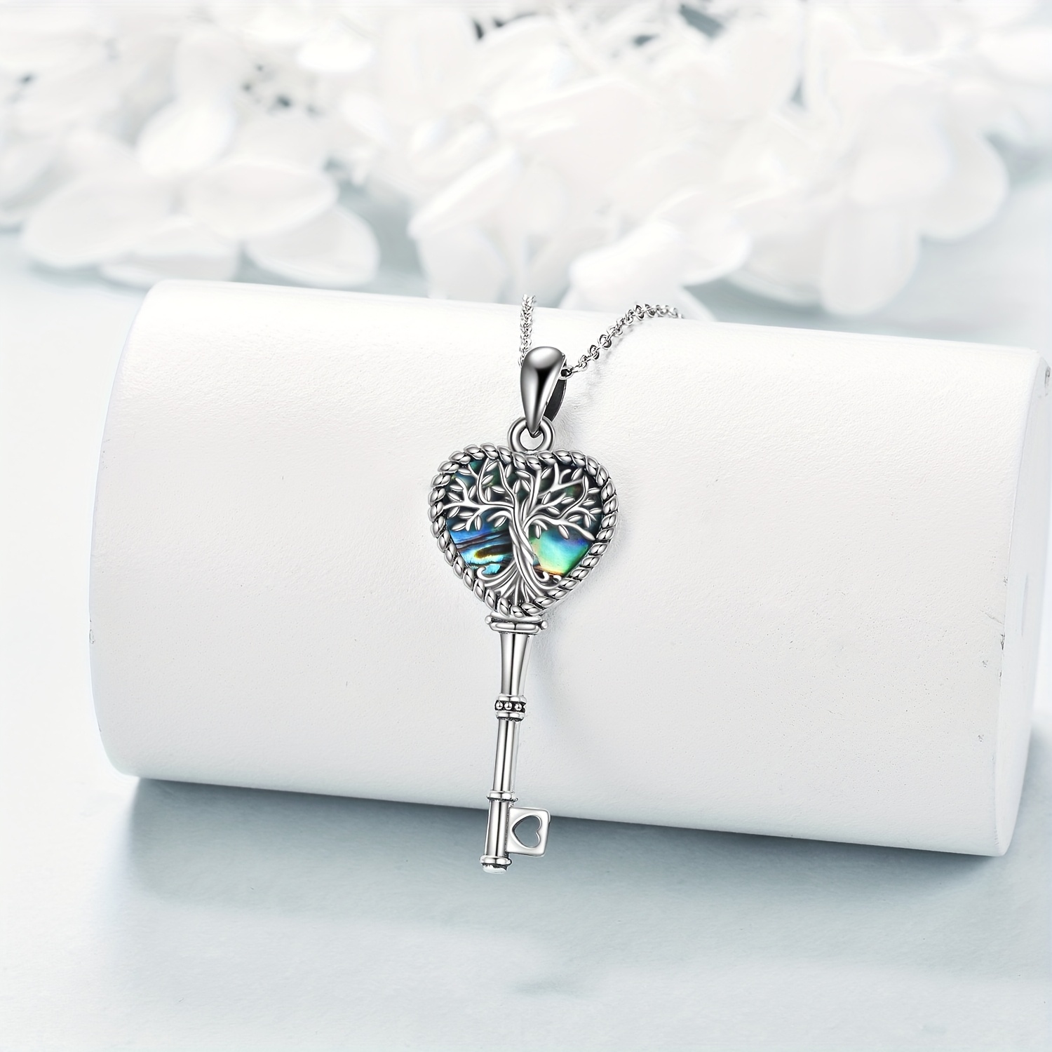 Tree Of Life Necklace, S925 Sterling Silver Heart Set